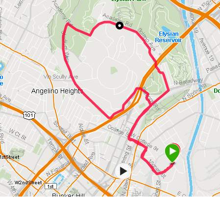 Map of Mug Run Course Route